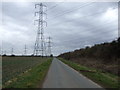 Power lines crossing Owston Ferry Road