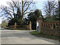 Wall and gates at Brandeston Hall school