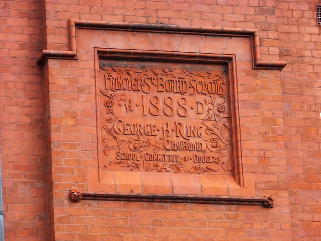 Inscription on former Hanover Street School building