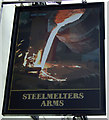Sign for the Steelmelters Arms, Newbold