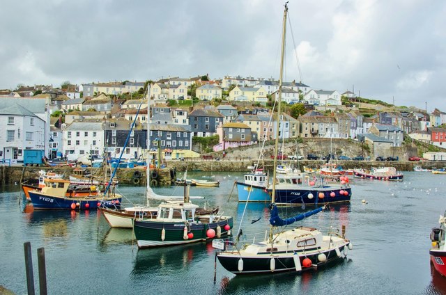 Mevagissey: View across the harbour