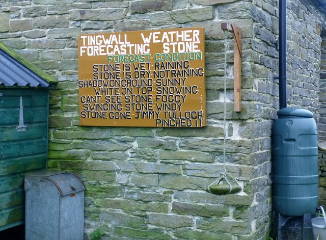 Tingwall Weather Forecasting Stone