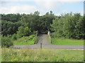ST1395 : Bridge leading away from Penallta Country Park by John Light