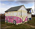 TF5282 : VW bus beach hut on the promenade by David P Howard