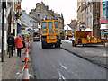 Road resurfacing works in High Street, Galashiels