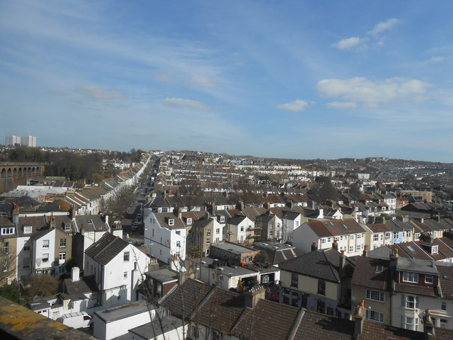 View from train between London Road and Brighton stations
