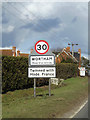 Wortham Village Name sign