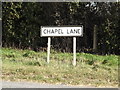 TM0776 : Chapel Lane sign by Geographer