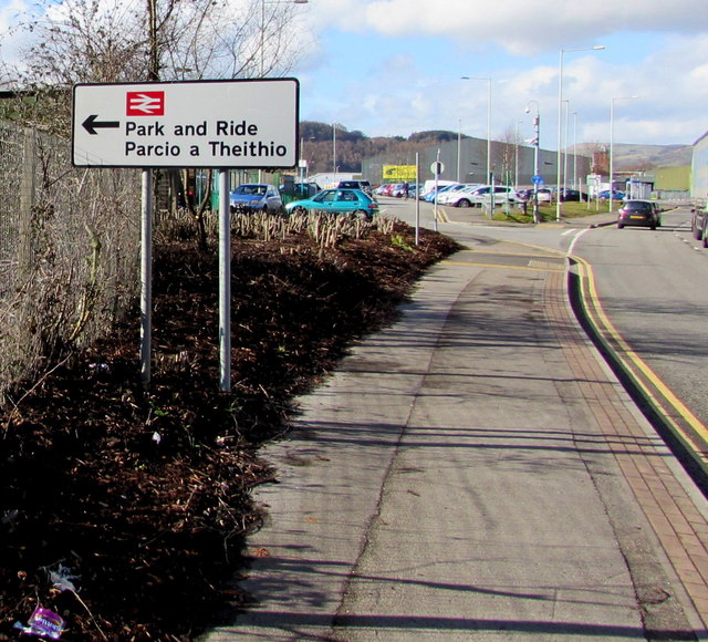 Park and Ride sign, Taffs Well