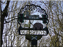 TM1861 : Winston village sign (detail) by Adrian S Pye