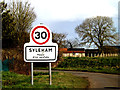 TM2177 : Syleham Village Name sign on Hoxne Road by Geographer