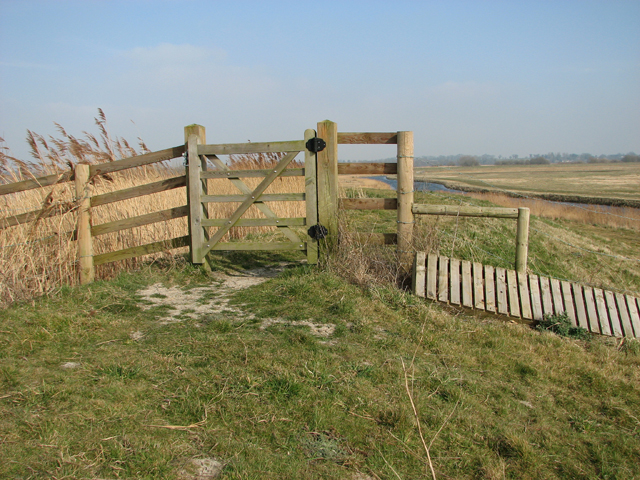 Gate on the floodbank