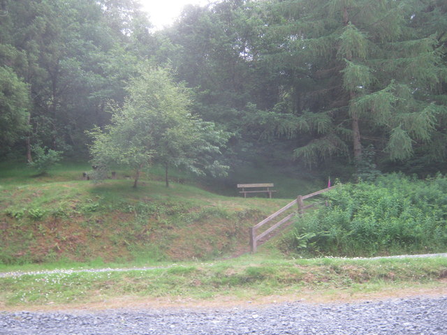 Seating at Craft Centre Grounds near Erwood