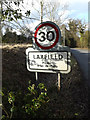 TM2972 : Laxfield Village Name sign by Geographer