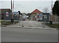 Entrance to a building site