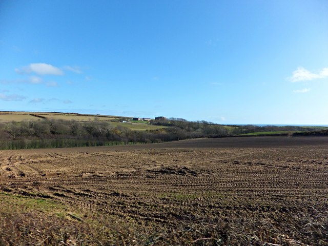 Ploughed field beside IoMSR