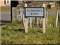 TM3470 : Hubbard's Barn sign by Geographer