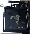 Sign for the Olde Hatte, Huddersfield