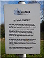 Bocking Cemetery sign