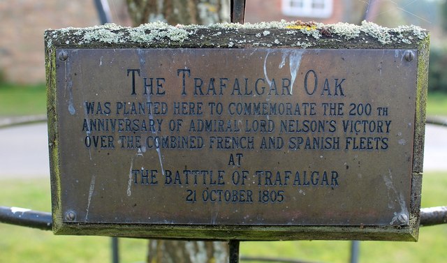 Trafalgar Oak plaque, Frampton on Severn