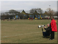 Photographing the football, Hackney East Marsh