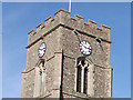 The church clock is the Lawshall WW1 memorial