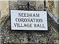 Needham Coronation Village Hall sign