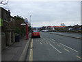 Bus stop and shelter on New Hey Road (A640)