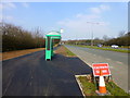 Newly laid cycle/footpath on the A56 at Daresbury