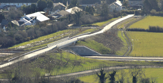 New dual carriageway and flyover, Greenisland (March 2015)
