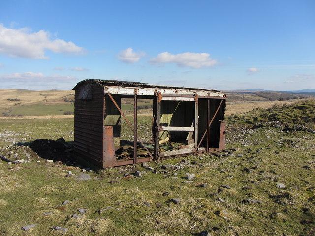 Derelict goods wagon near Pant Mawr