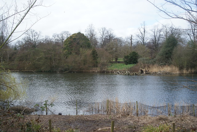 View of the Long Water from the path in Hyde Park