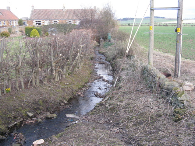 The Cogtail Burn at Athelstaneford Mains