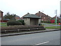 Bus stop and shelter on Ollerton Road, Edwinstowe