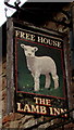 SO5708 : Lamb Inn name sign, Clearwell by Jaggery