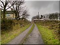 Approaching Harbergham Hall Farm from the South