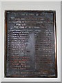 Bronze war Memorial plaque at Brundish