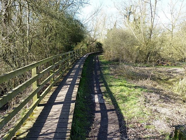 Raised walkway near the packhorse bridge