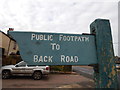 Public footpath to Back Road