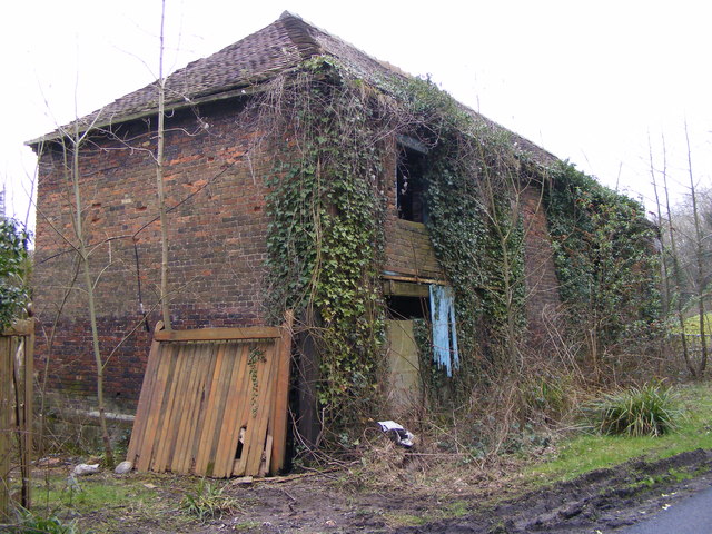 Derelict building in Muxton Lane © pork pie hats :: Geograph Britain ...