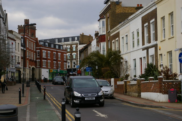 Church Road, W3, looking uphill towards Acton High Street