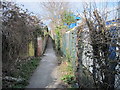 Footpath behind the Privett Park football stand