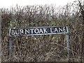 TM2685 : Burntoak Lane sign by Geographer