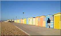 TV4898 : Beach huts by the Esplanade, Seaford by Robin Stott