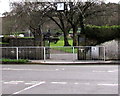 Clock over an entrance to Memorial Park, Pembroke Dock