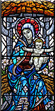 TQ2976 : Christ Church, Union Grove - Stained glass window by John Salmon