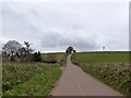 Steep straight road north of Uplowman