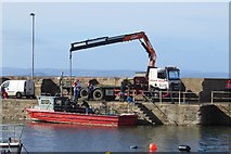 NT3975 : Loading, Cockenzie Harbour by Richard Webb
