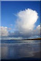 HP6102 : Easting beach and a shower in the distance by Mike Pennington