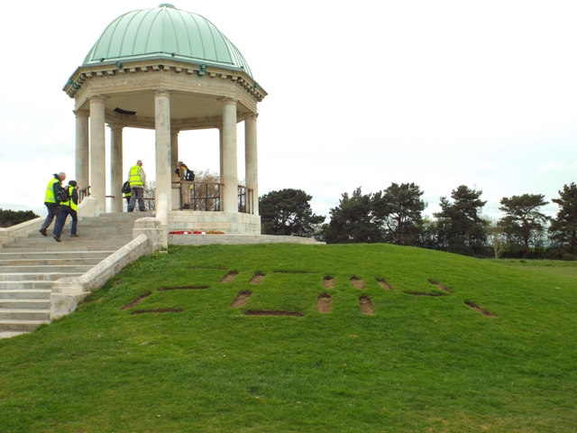 Marking the 1914-2014 centenary at the War Memorial, Barr Beacon